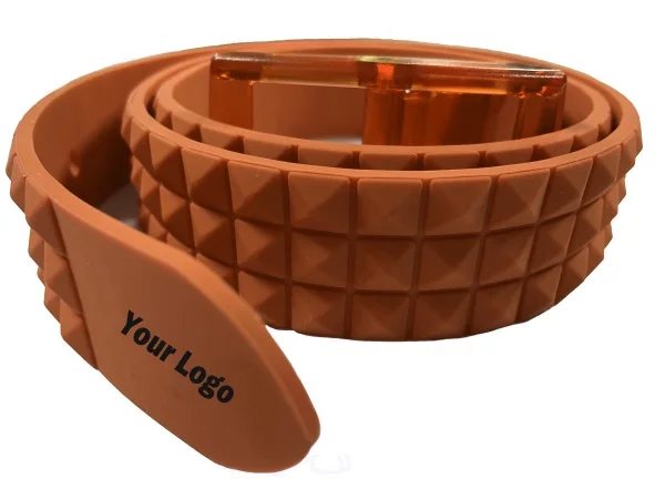 2021 современный простой резиновый ремень, высококачественный силиконовый ремень с фирменной торговой маркой