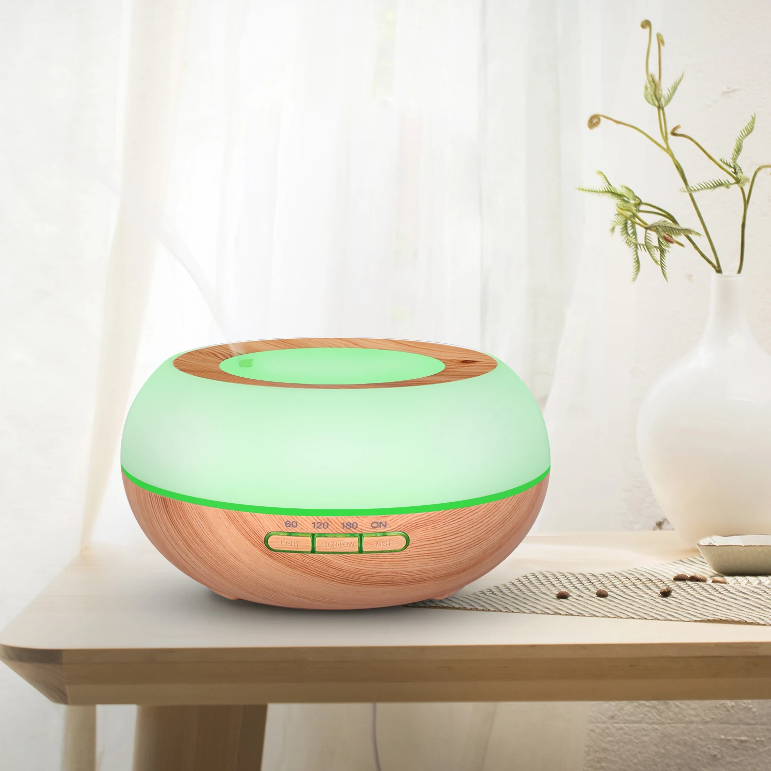 300ML Wood Ultrasonic Aroma Diffuser Humidifier Wood Essential Oil Diffuser Aromatherapy Diffuser