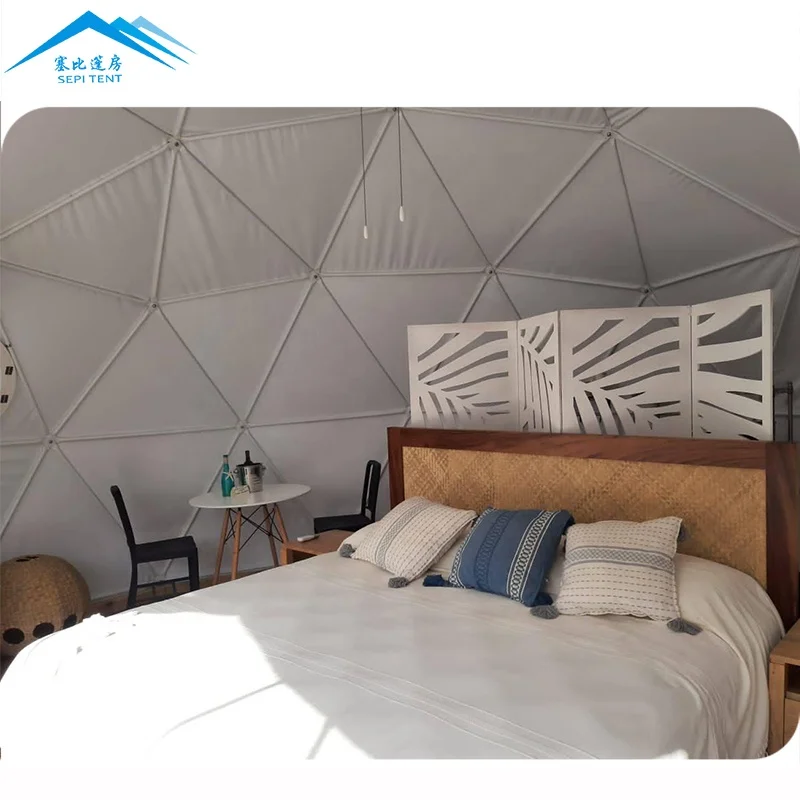 SEPI  Outdoor Hotel BBQ camping Geodesic Dome Tent With 850g PVC roof cover
