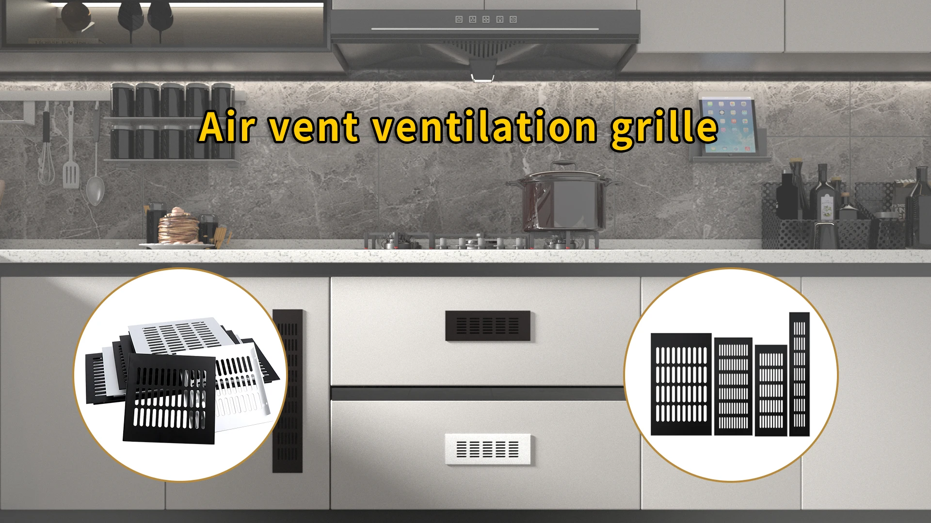 JINNATE grill bathroom door air vent ventilation grille for kitchen cabinet fresh air vent grills kitchen cabinet ventilation