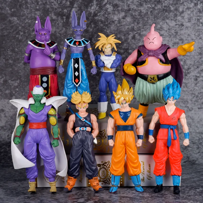 Japan Anime Dragonballs DBZ Action Figures Set Beerus Piccolo Buu PVC Toys Vegeta Goku GK Plastic Toys for Kids