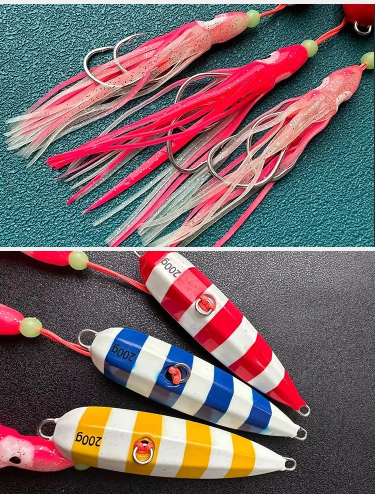 ABA 300g  PVC Skirts Fishing Marlin Tuna Trolling Lure metal jig