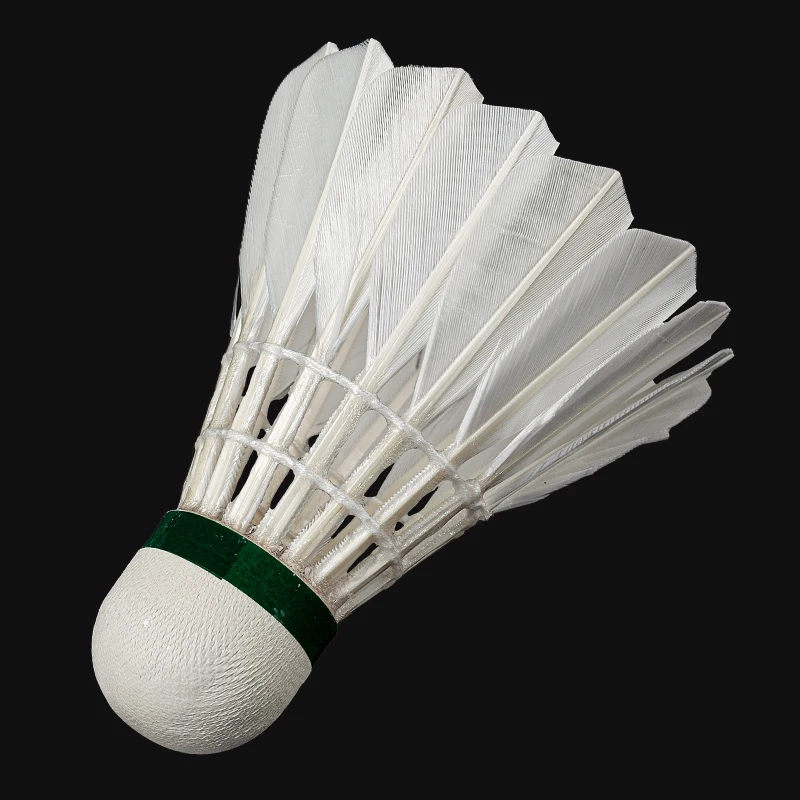 Durable Goose Feather Badminton Shuttlecocks with Cork Head OEM Supported Sport Training Ball