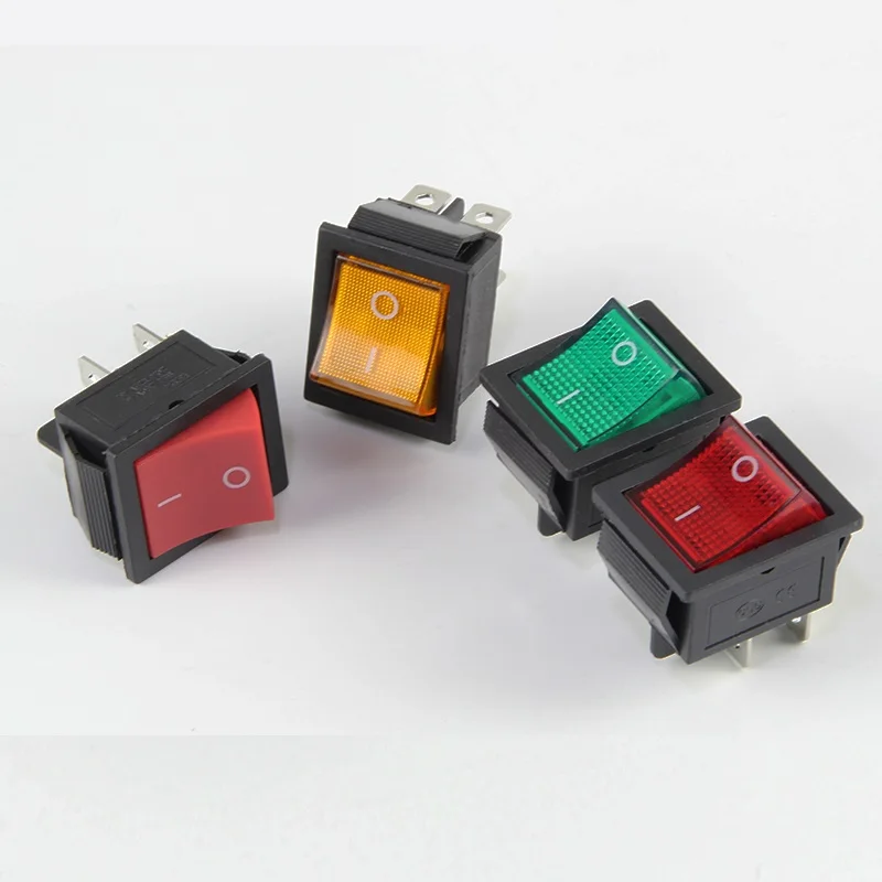 Переключатель питания KCD4, 2 положения, 4 контакта, 220 В переменного тока