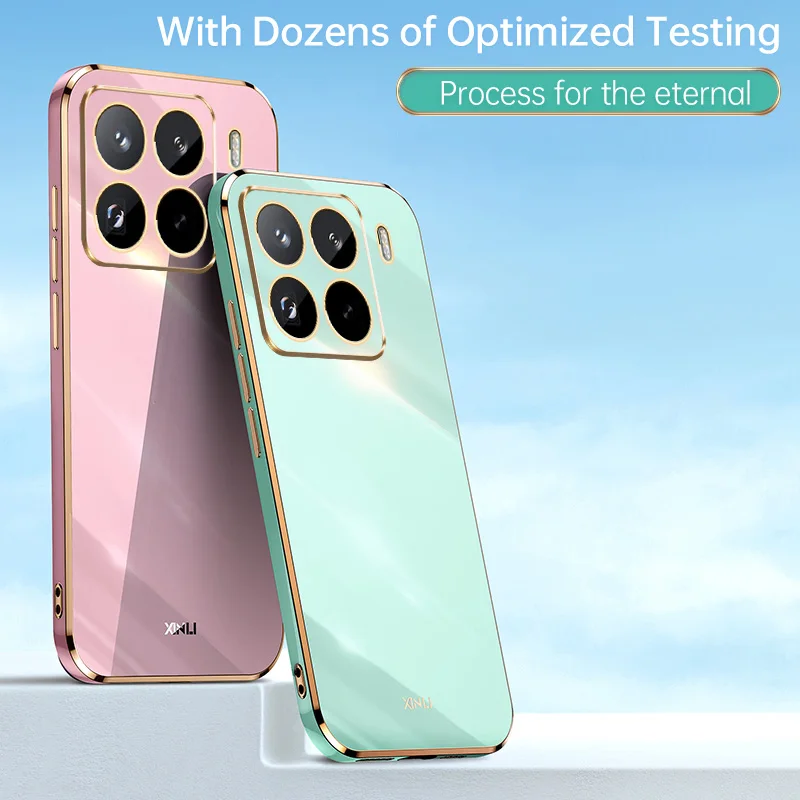 Роскошный ультратонкий 6D чехол-накладка из мягкого ТПУ для Xiaomi 14T 15 / Pro защитный чехол объектива