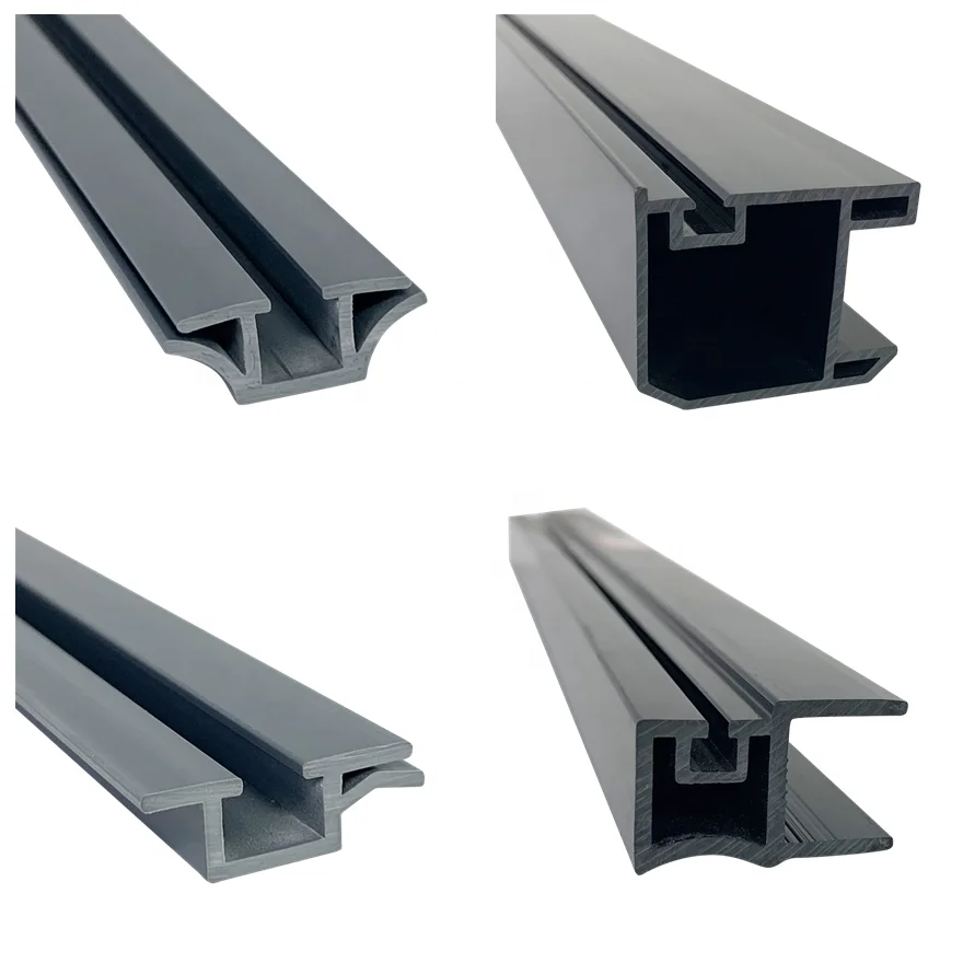 durable popular glass sliding refrigerator door / window cabinet hard plastic upvc pvc rigid pvc extrusion profile