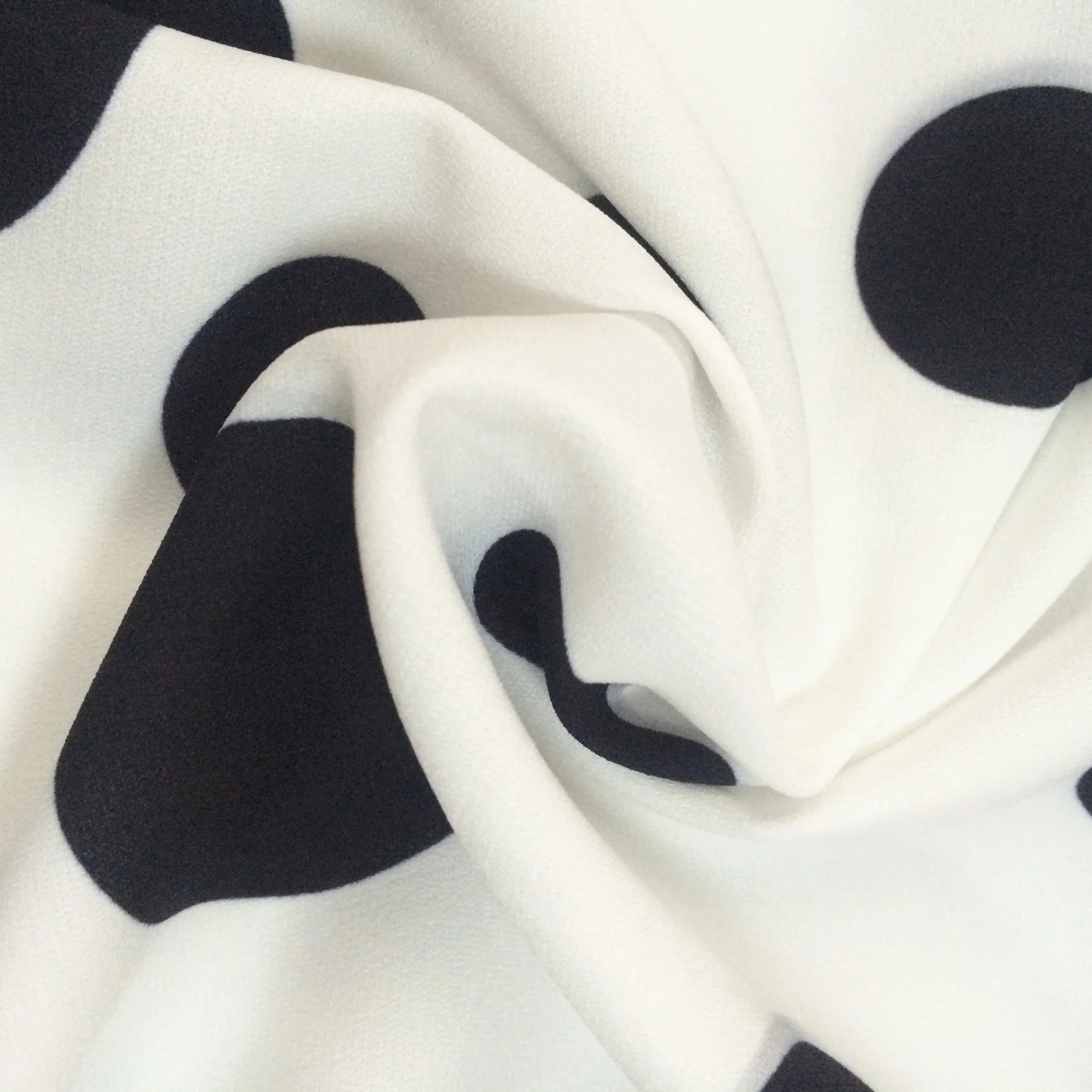 High Weight Elegant Lady Wear Printed Polyester Moss Crepe Fabric