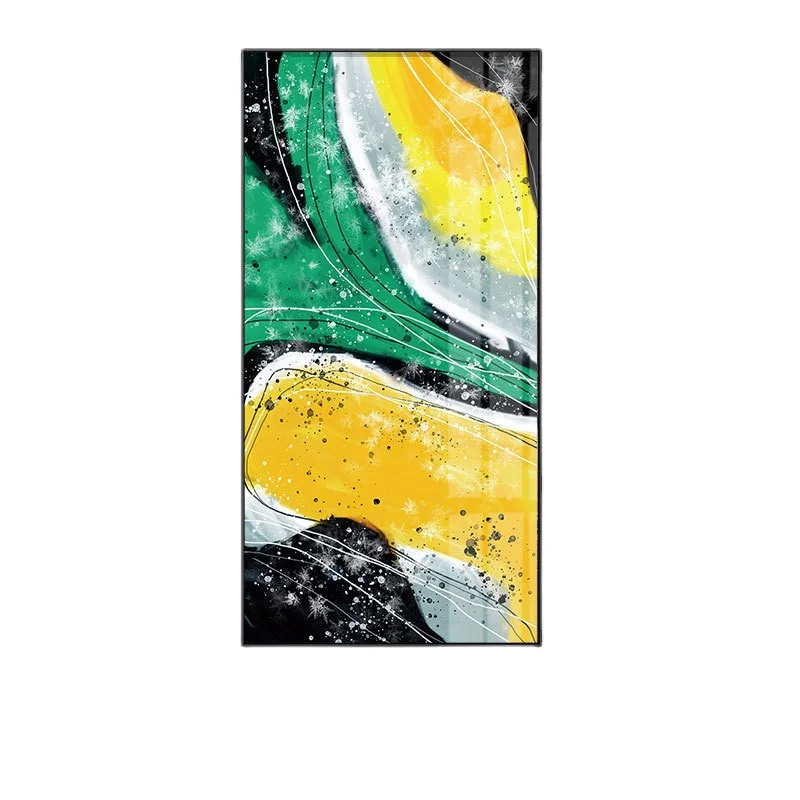 Crystal porcelain painting aluminium sash large size abstract wall painting designs antique wall decor for home