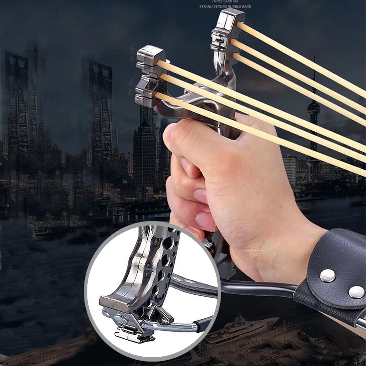 
New arrival 2 sets of rubber bands Bands Slingshot Catapult Outdoor Games Powerful Hunting Bow Heavy Duty Adjustable Wrist Brace 