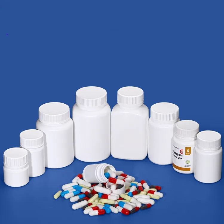 Thicken 20ml Medicine Vitamin Bottles Containers Plastic Bottle White Plastic Medicine Capsule Pill Bottle With Seal Screw Cap