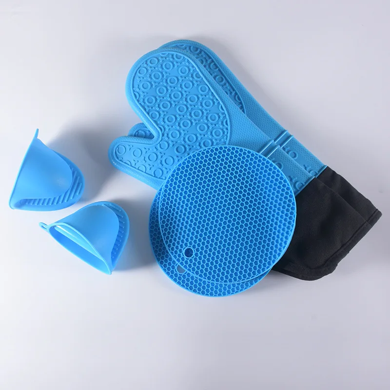 Hot Sale BPA free Heat-resisting Durable Silicone Gloves For Kitchen Baking Oven Mitts