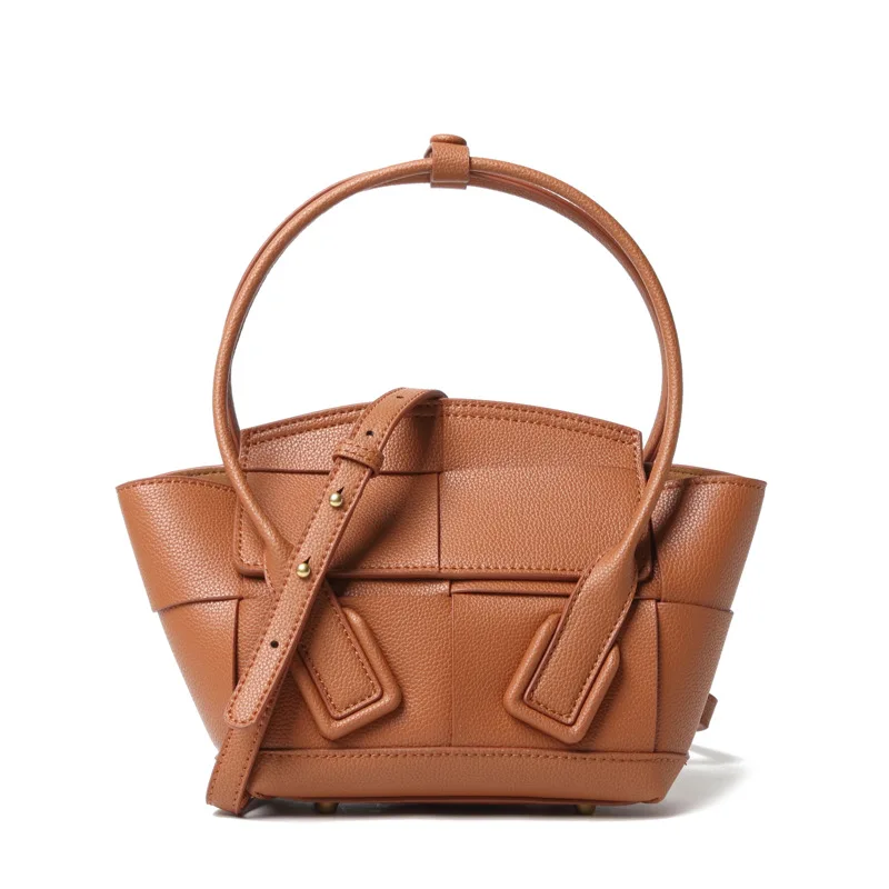 fashion women high class cowhide trapeze handbag high quality genuine leather tote bag