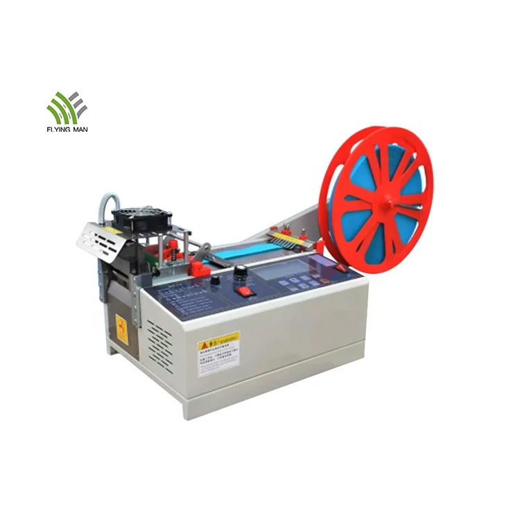 Auto Hot Cold Knife Nylon Webbing Ribbon Fabric Cutter Elastic Rubber Band Tape Cutting Machine Microcomputer Cutting Machine