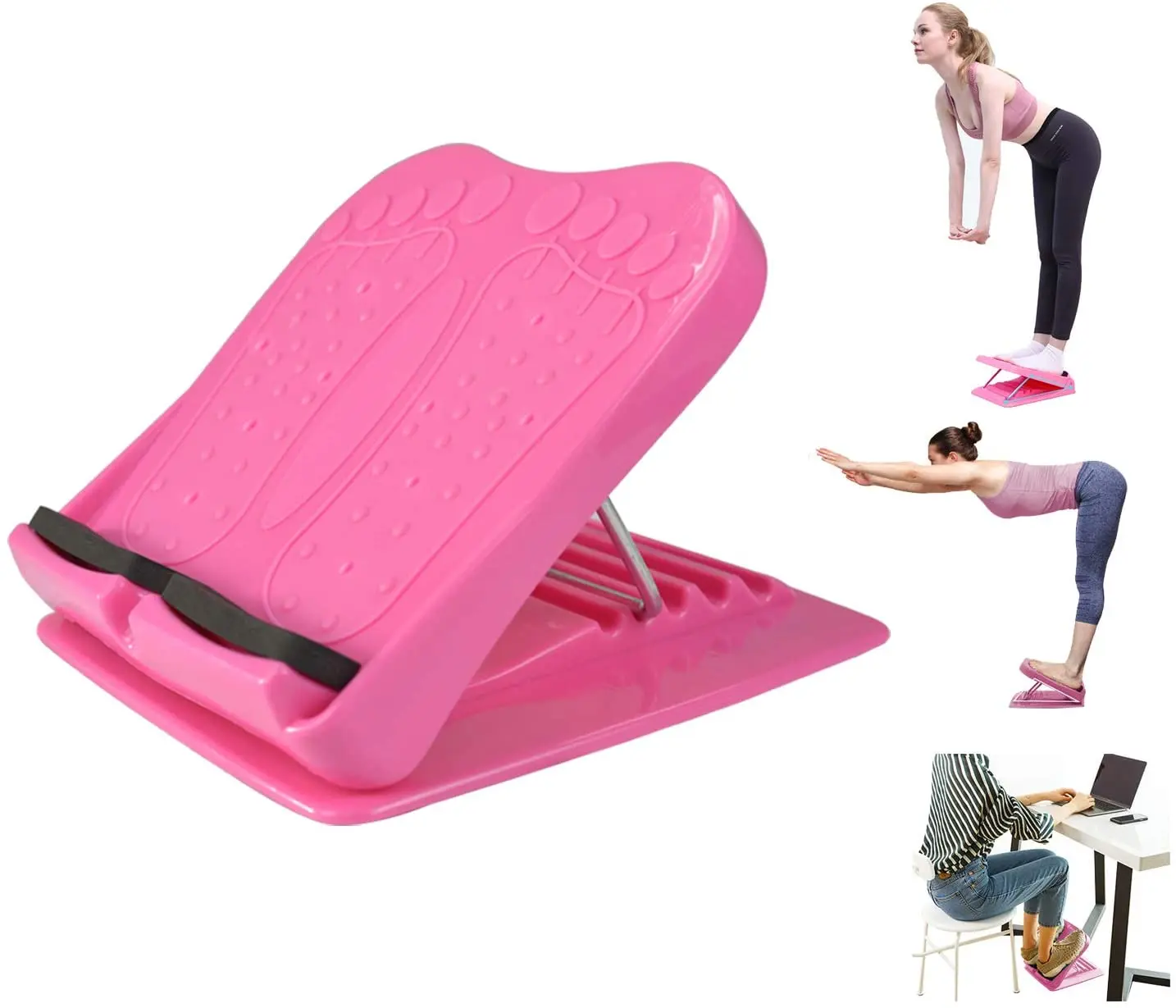 Calf Stretcher Slant Board Calf Stretcher Stretching Tight Calves or Plantar Adjustable 5 Levels Strength Training Equipment