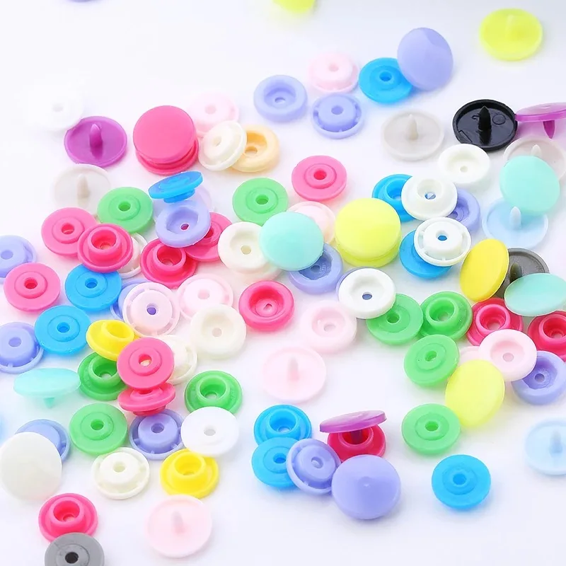 Round Plastic Snap Button Baby Clothes Diaper Buttons Snaps Fasteners Clips Press Studs Clothing Accessories
