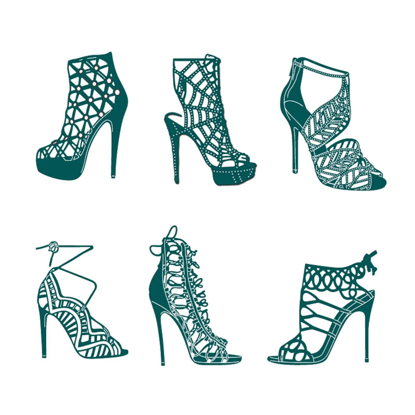 
2021 new metal cutting dies for making card craft knife mold blade punch stencils high-heeled Scrapbook 