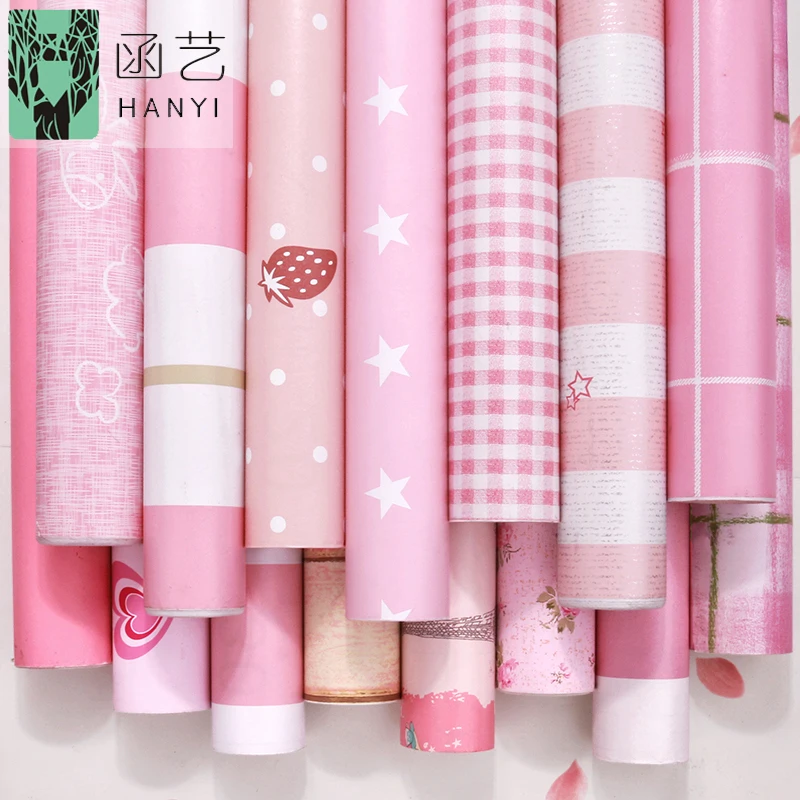 Wall paper 3d for kids room beautiful self adhesive wallpaper pink stripes
