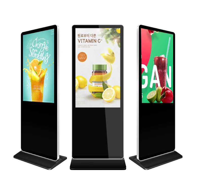 OEM 43 49  55 65 inch touch screen kiosk Ultra-thin Vertical Network Lcd Advertising Ads Machine 4K digital signage and displays