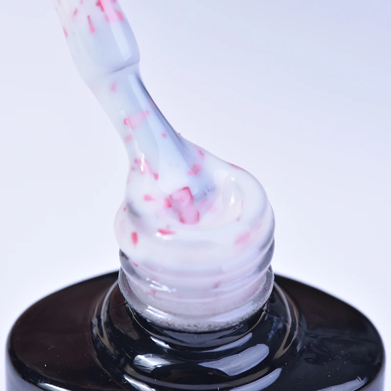 Private Label Rubber Base 2022 Hot Sale Custom Viscosity Thick Hema Free Base Coat Gold Foil Flakes Gel Polish Colors Nail Gel