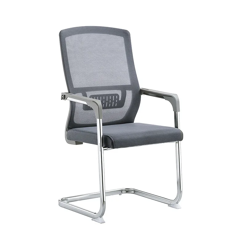 Fashion new Office Chair with No without Wheel Mesh fabric Sled Stationary for Meeting reception visitor guest events waiting