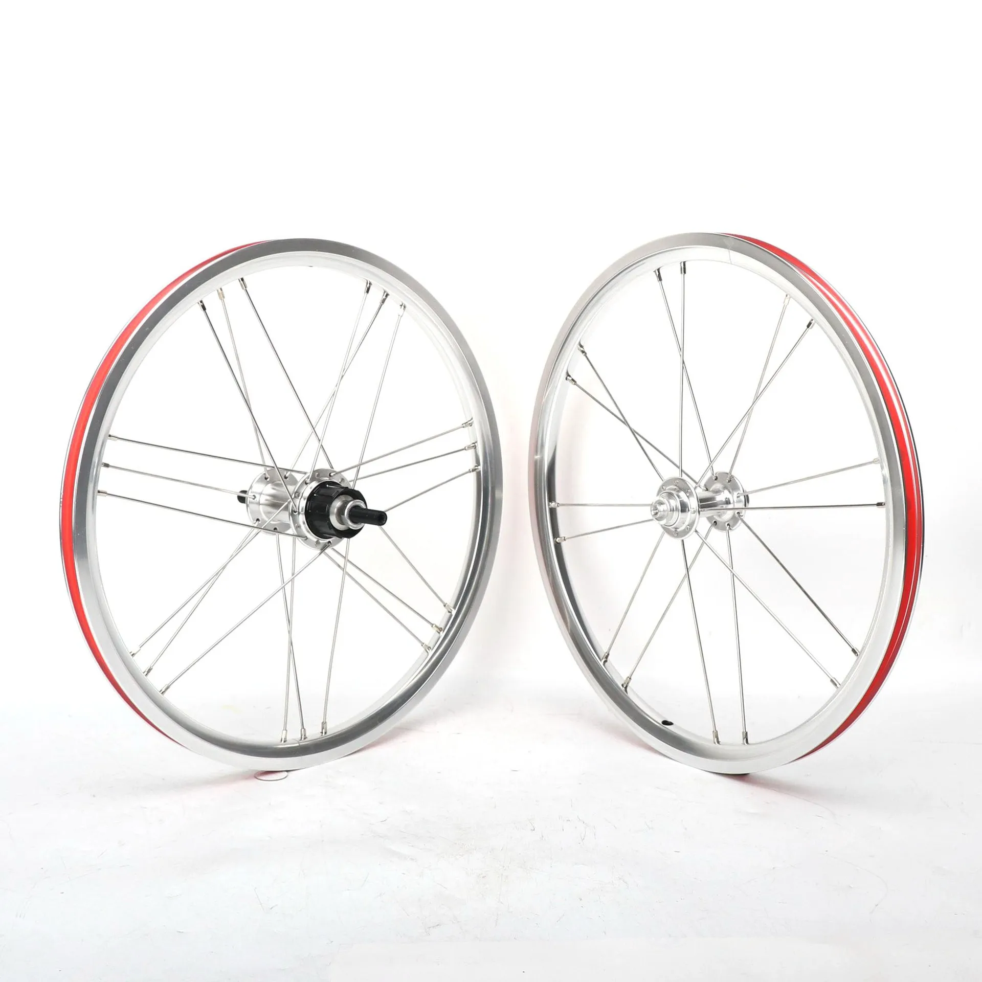 Aluminum alloy bicycle wheel 16 inches V brake 4 bearings 6, 11 speed 74, 112, 130, G3 hole hub bicycle wheel