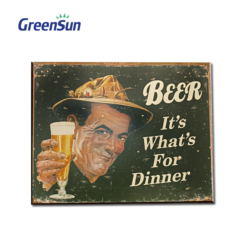 Manufacturer Custom Coffee Beer Muscle Cars Metal Retro Tin Sign Wall Decor