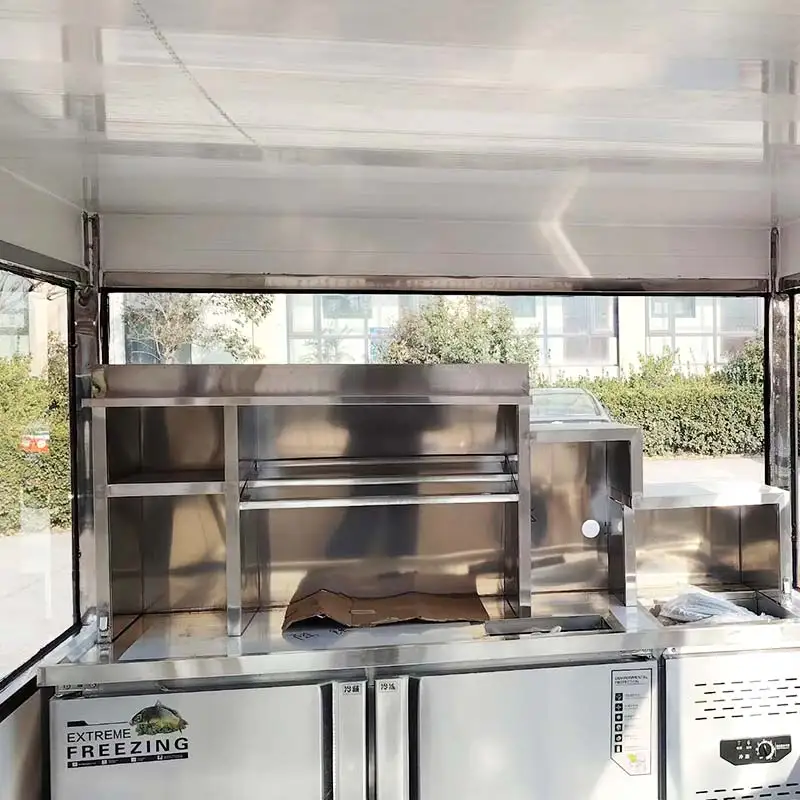 High quality van food trailer pizza truck with low price buy food truck mobile