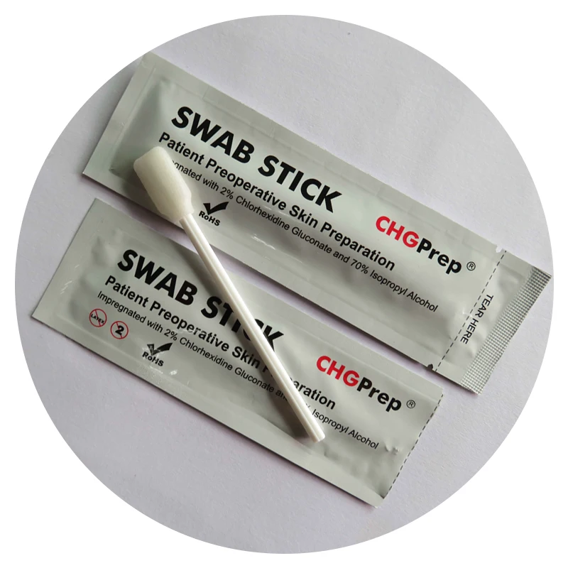 Patient Skin Preparation Medical Antiseptic Sponge Foam Chloraprep Antiseptic Chlorhexidine Disposable Alcohol Injection Swab