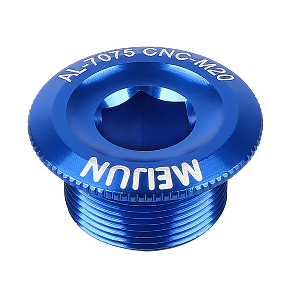 1PCS 18mm 20mm Mountain Bike Aluminum Alloy CNC Screw Crank Cover Hollow One Crankset BB Bottom Shaft Decorative Cover