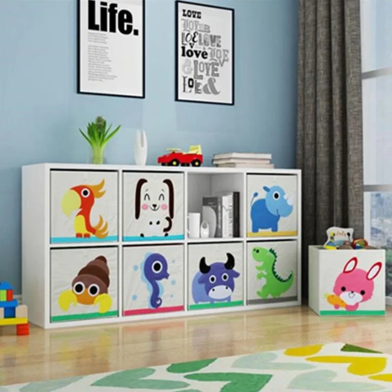 2019 новый современный простой мультяшный нетканый детский шкаф для хранения