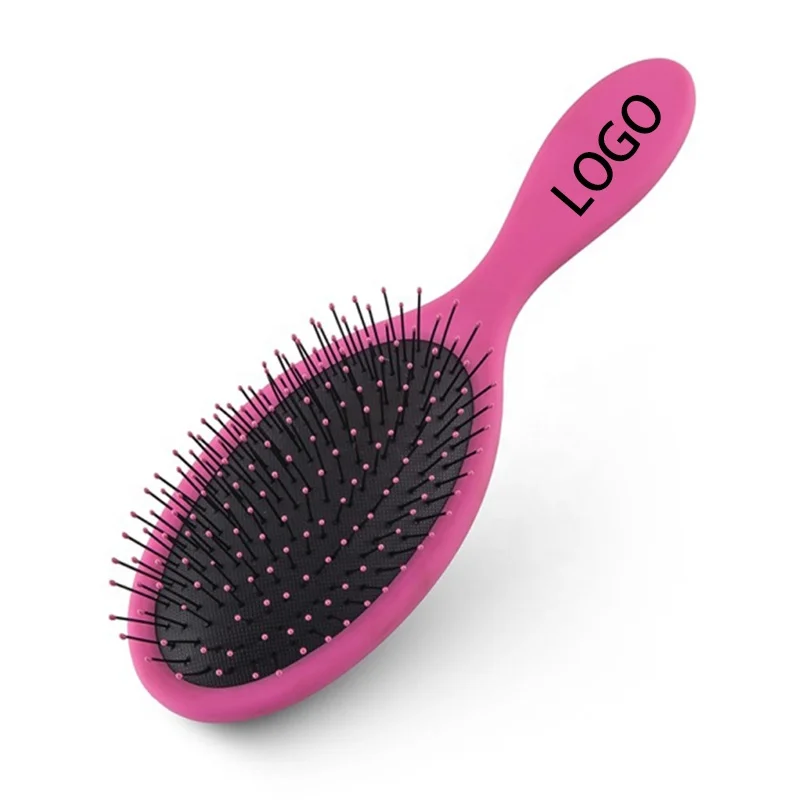 Artisans hot selling nylon kid curly hair brush cushion plastic detangling hair brush