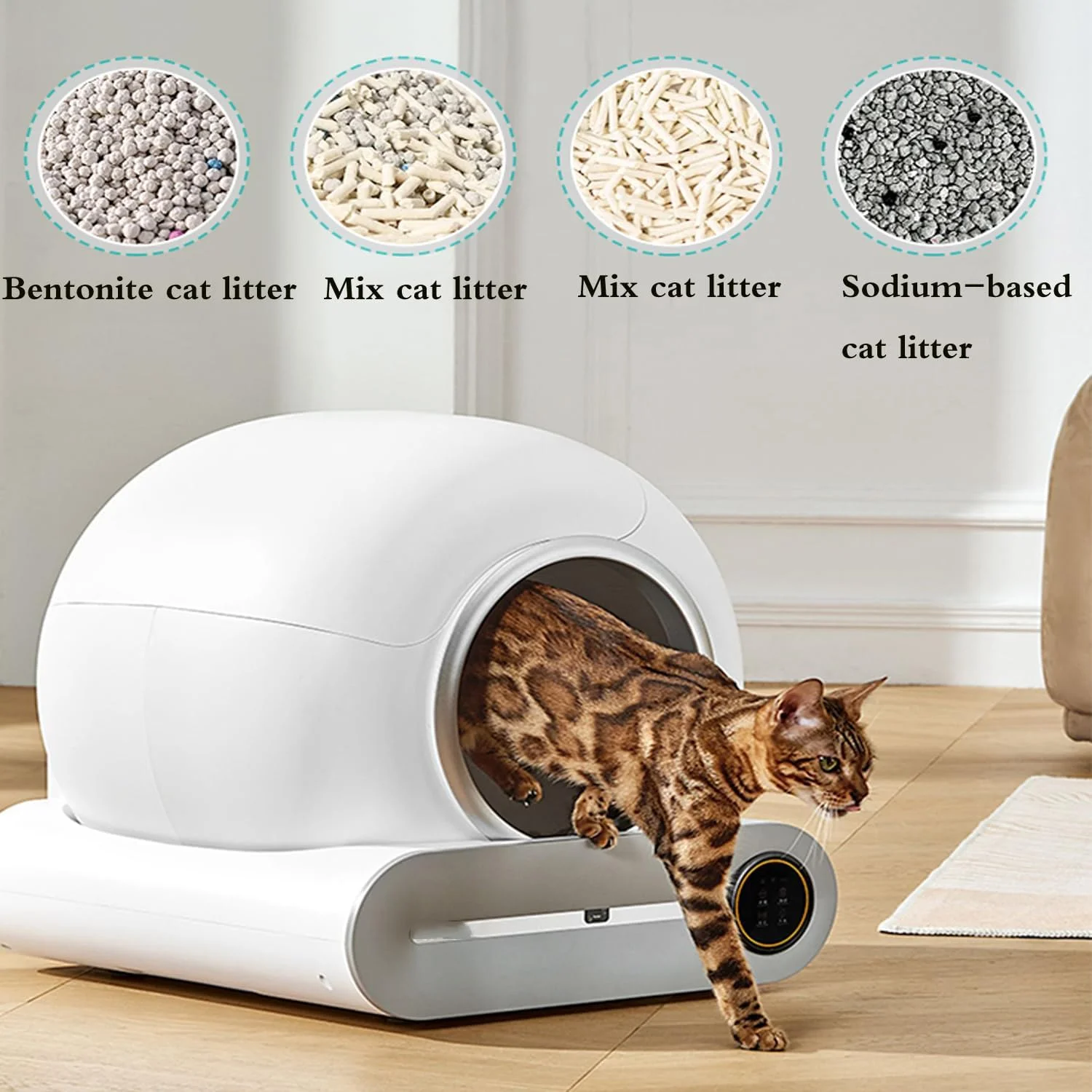 65 L Automatic Cat Box Wit App Remote Control Health Monitor Cat Litter Box Pet Product