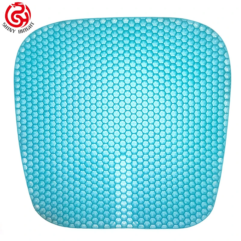 honeycomb pain relief cooling orthopedic tpe gel seat cushion with non-slip cover for office chair