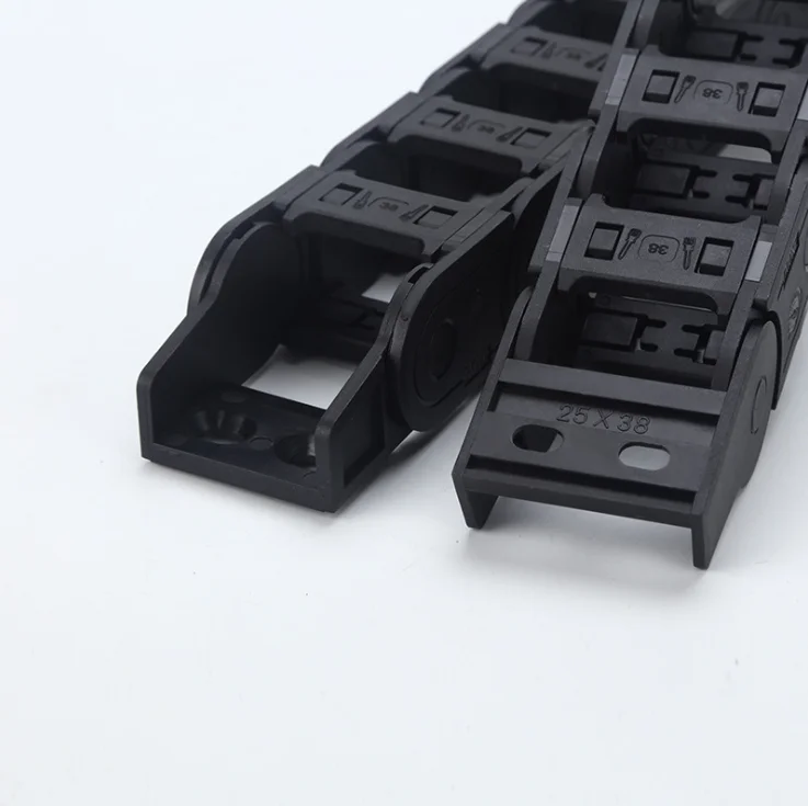 
T25 series 25*38 mm bridge flexible Electric Energy wire carrier protection nylon PA66 plastic towline cable Drag chain 