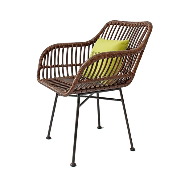 Vintage Leisure Wicker Balcony Garden Rattan Steel Chair