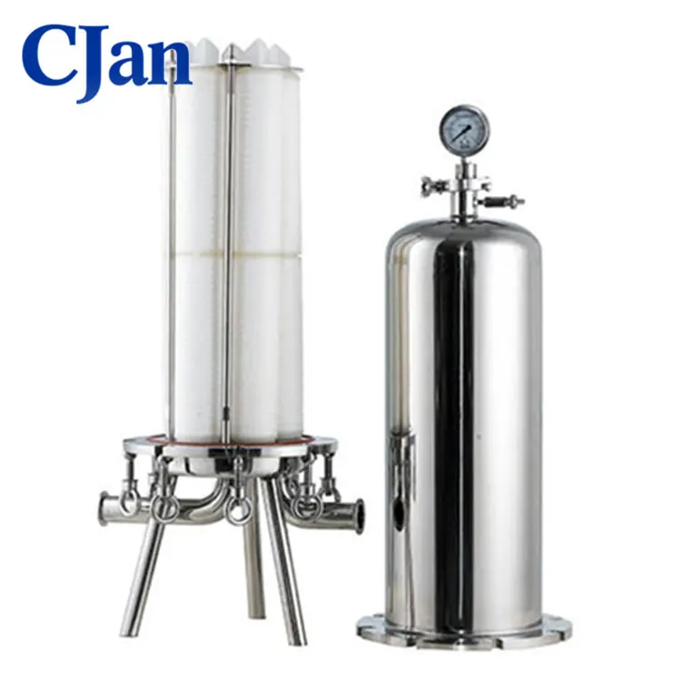 Sanitary Stainless Steel Cartridge Filter Housing Liquid Wine Oil Water 5 10 20 30 40 inch food grade oil filter