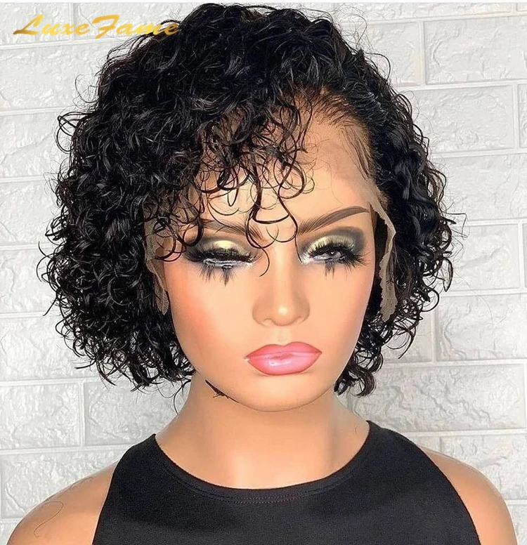 Short Full Lace Straight Curly Bobs Wig Human Hair Woman Lace Frontal Wig 100% Bob Cut Human Hair,Lace Front Wholesale Bob Wig