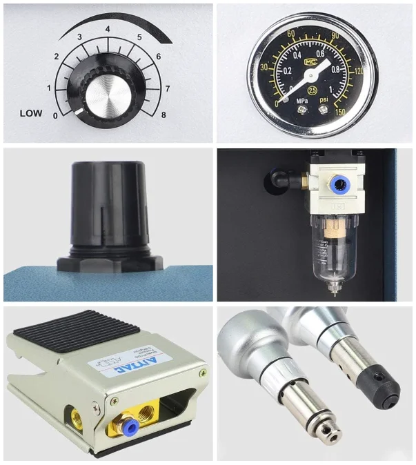 Pneumatic Micro-setting Desktop single-head Engraving Jewelry Flower Gold And Silver Jewelry Shovel Edge Hand Engraving Machine