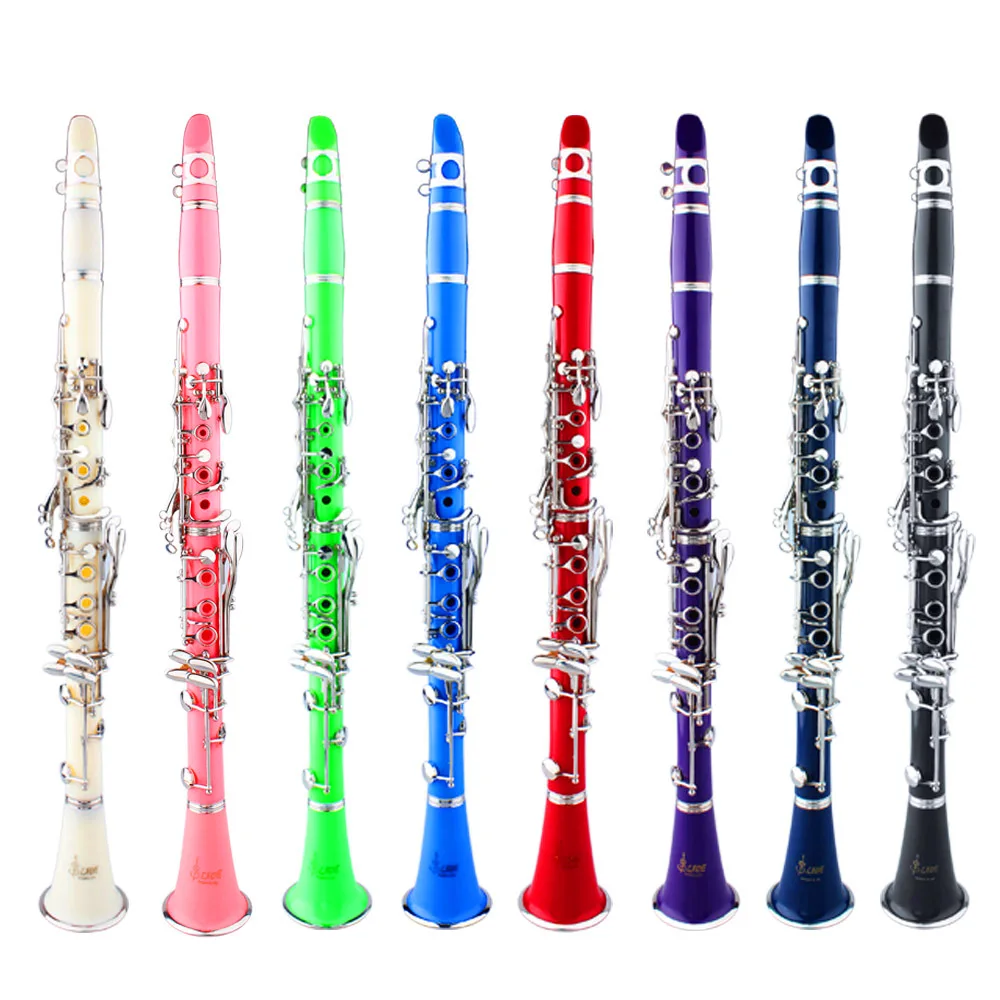 Hot sale B Flat Clarinet Instrument 17 Key Bakelite Set For Beginners Entry Level Examination Color Clarinet