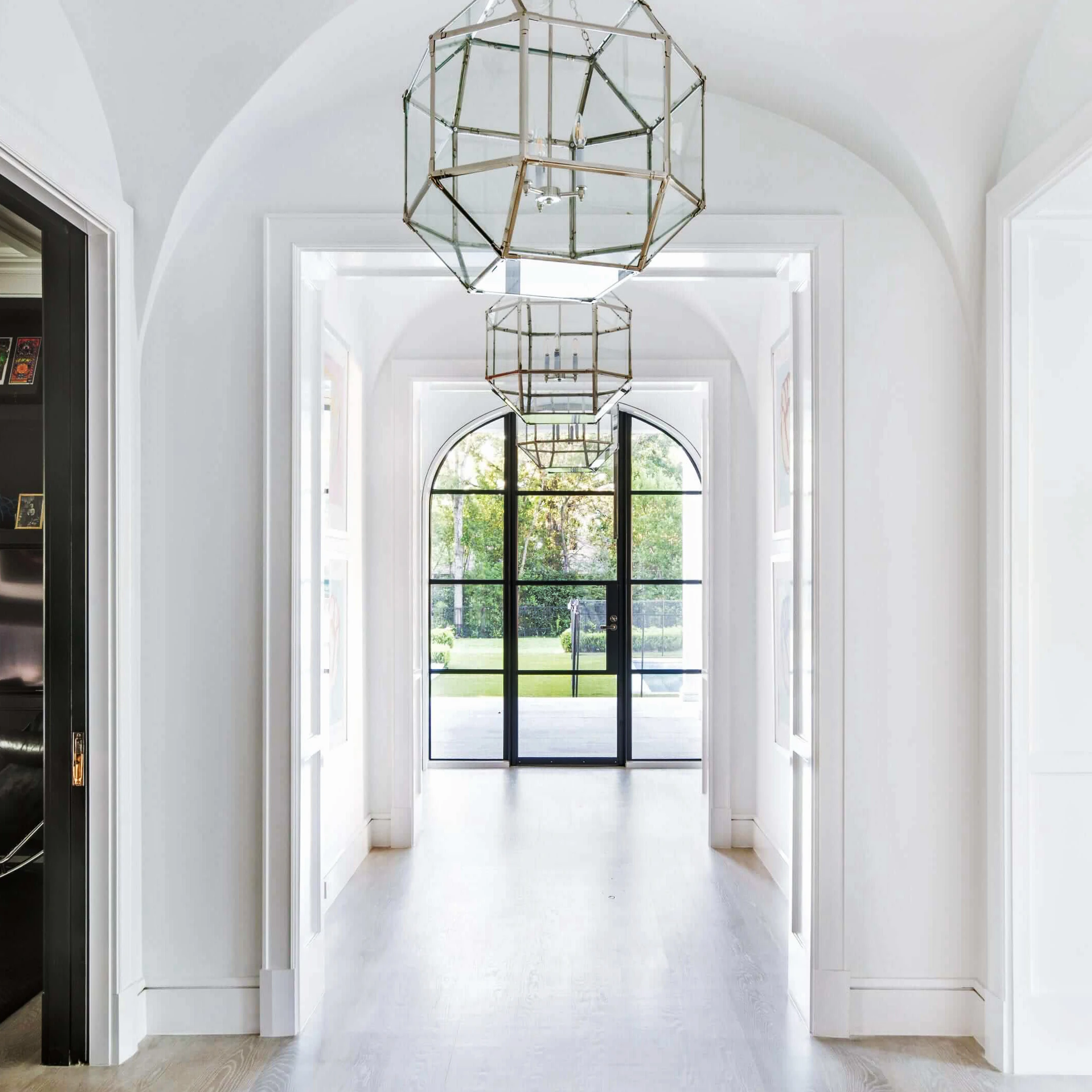 Glass door with copper or stainless steel hardware fittings arched single door with side window house door steel frame designs