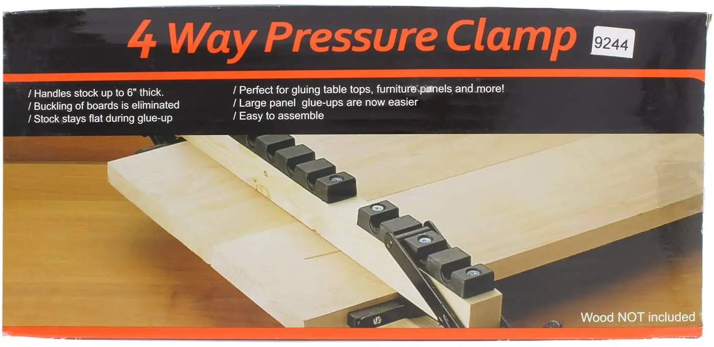 4 Way Pressure Clamps For Clamping Panels For Woodworkers and Cabinet and Furniture Makers