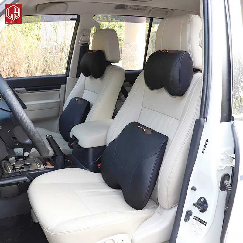 
Memory foam headrest black Car modification Memory cotton High quality wholesale for Mitsubishi Pajero V97 v93 v98 v95 v87 