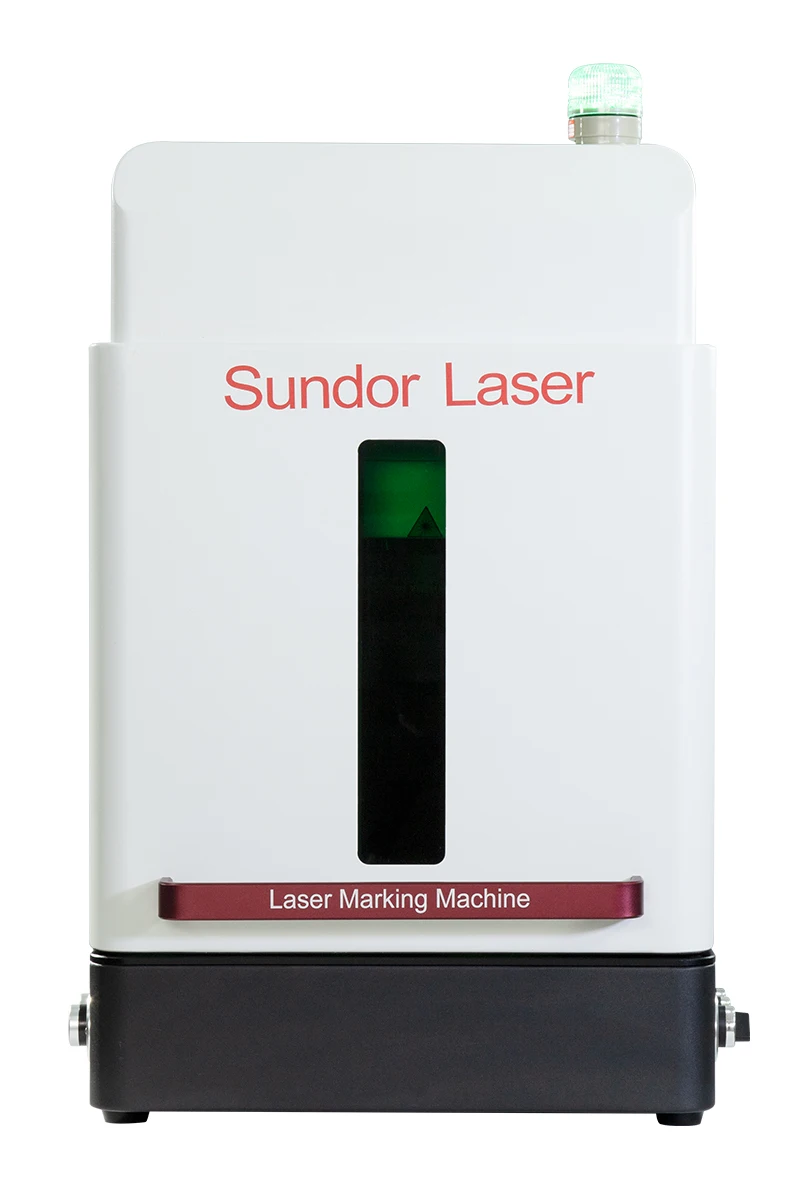 20w 30w  Cheap Fiber Laser Marking Machine Enclosed Laser Marker With Cover