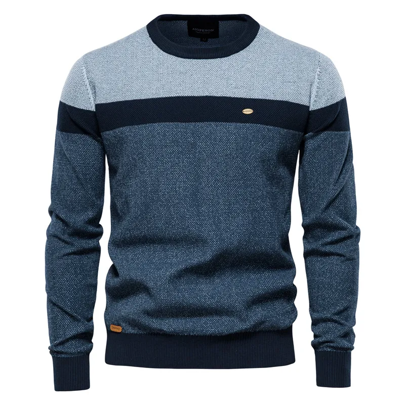 Liu Ming High Quality Winter Men Casual Cotton O Neck Pullover Knitted Sweaters