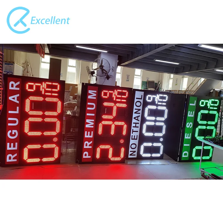 15inch H digital petrol price display sign Led gas station number pricing sign Led display number sign board