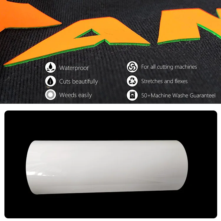 High quality flex white color 1mm 3D thick washable and durable leather sheets tpu vinyl for T-shirt