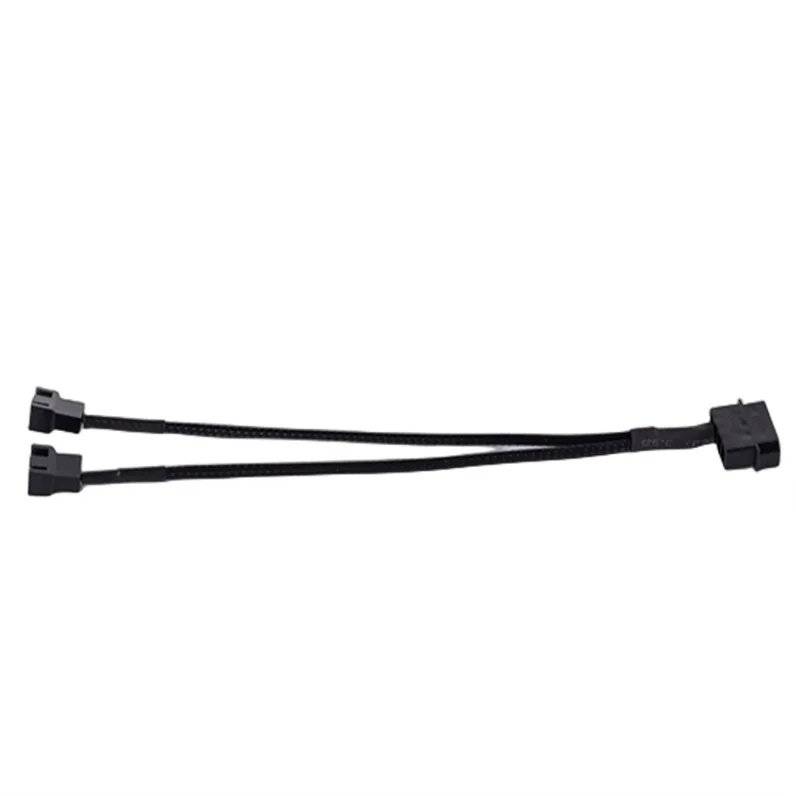 PC Chassis IDE Molex 4pin Connector to 2510 3Pin 4Pin Cooler Cooling fan Adapter Splitter Power Sleeved Cable 1 to 2 way 27CM