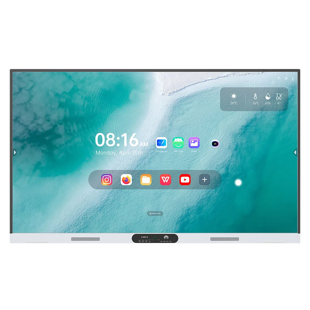 Premium Octa-Core 105 Inch Interactive Touch Display for Conference Meeting Large Format Touch Screen Office Boards 48MP Camera