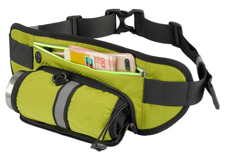 2020 Customized waist bag hidden water bottle for outdoor sports waterproof Fanny packs for men and women