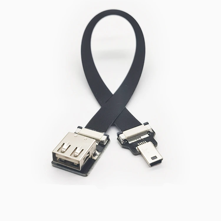 Кабель USB 3 1 типа c FPV плоский тонкий ленточный кабель FPC ffc от A до C под прямым углом 90